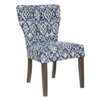 OSP Home Furnishings ANDG-K61 Andrew Dining Chair in Blue with Grey Brushed Legs